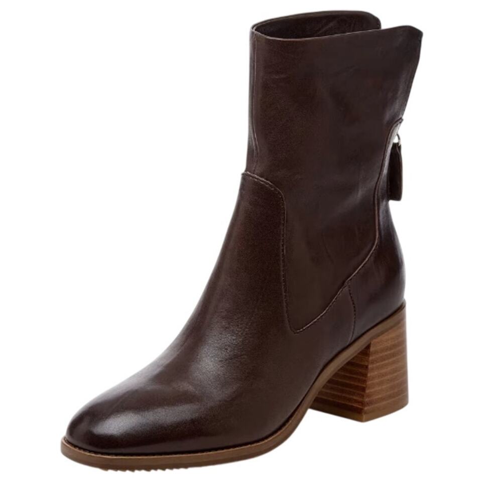 Kelsi Dagger Womens Brooklyn Island Boots Size 6.5 M Brown Vegan Leather NIB